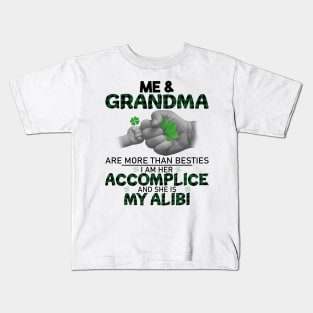 Me And Grandma Are More Than Besties I Am Her Accomplice And She Is My Alibi Kids T-Shirt